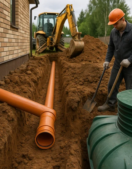 устройство наружных сетей канализации