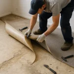 Демонтаж линолеума, ковролина