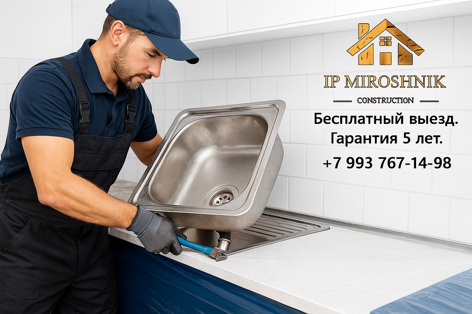 Демонтаж мойки, раковины