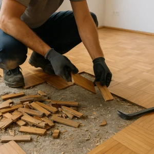 Демонтаж паркета