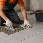 Кладка напольной керамической плитки