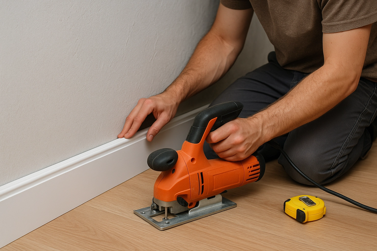 Монтаж плинтуса