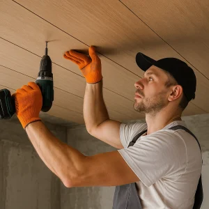 Монтаж подвесного потолка из панелей (пластик, МДФ, ДСП) без обрешетки