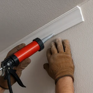 Монтаж потолочного плинтуса из пластика или дерева