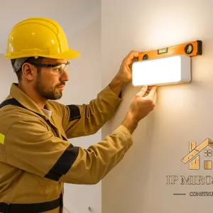 Монтаж стеновых светильников