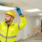 Монтаж светильников на потолке (Армстронг)