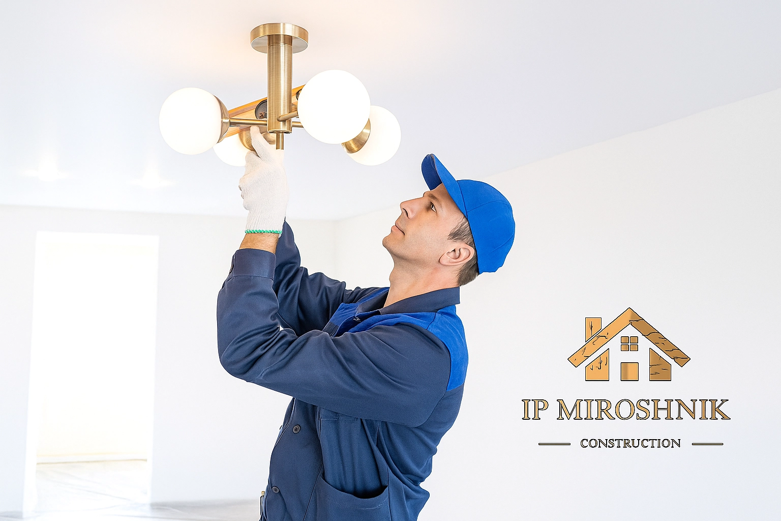 Монтаж светильников на потолок