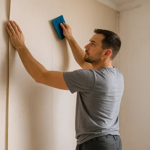 Оклейка стен обоями без подгонки