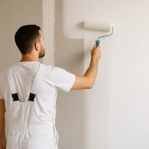 Окраска стен ГКЛ в два слоя