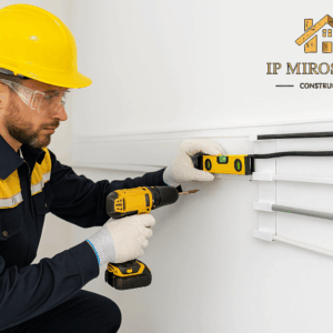 Прокладка открытой электропроводки (в т.ч. телефонной, телевизионной) с крепежом