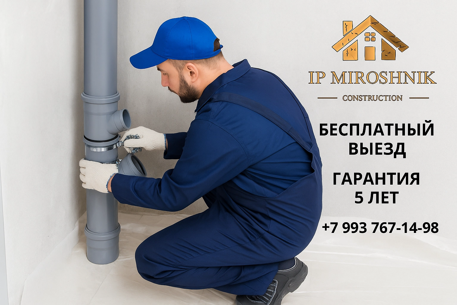 Разводка труб канализации из ПВХ