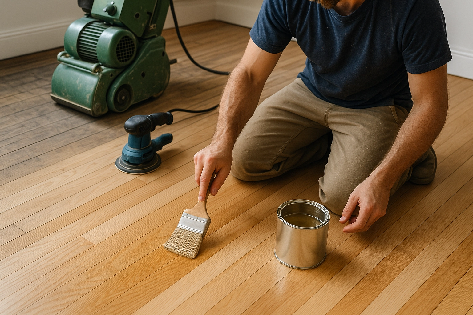 Реставрация деревянных полов (циклевка, шлифовка, покраска, покрытия лаком)