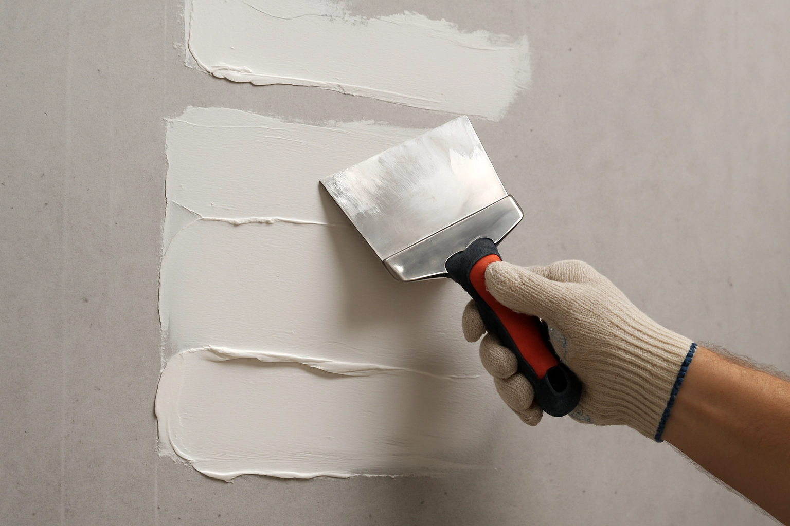 Отделочные работы по стенам 8 Шпатлевание штукатурных стен в три слоя