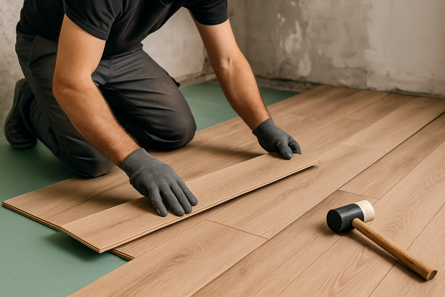 Укладка ламинированной паркетной доски