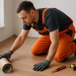 Укладка линолеума