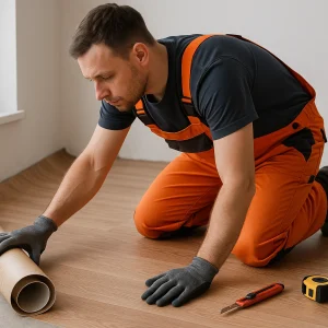 Укладка линолеума