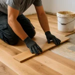 Укладка половой доски из массива