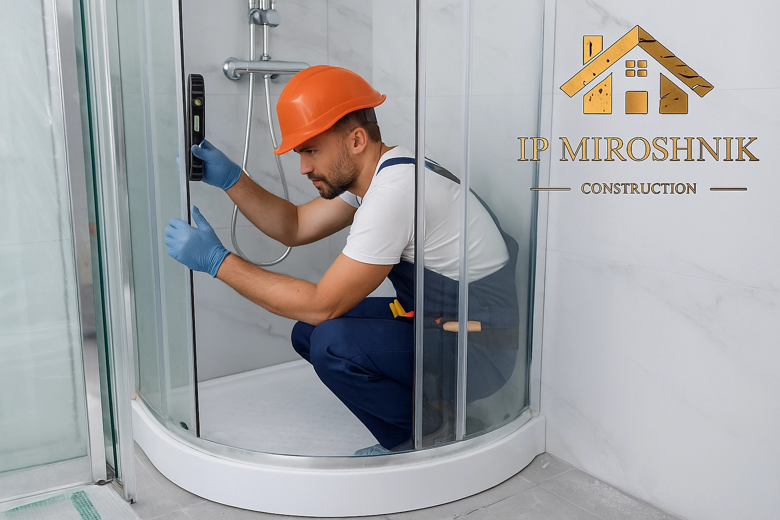 Установка душевой кабины на готовую основу (без разводки)