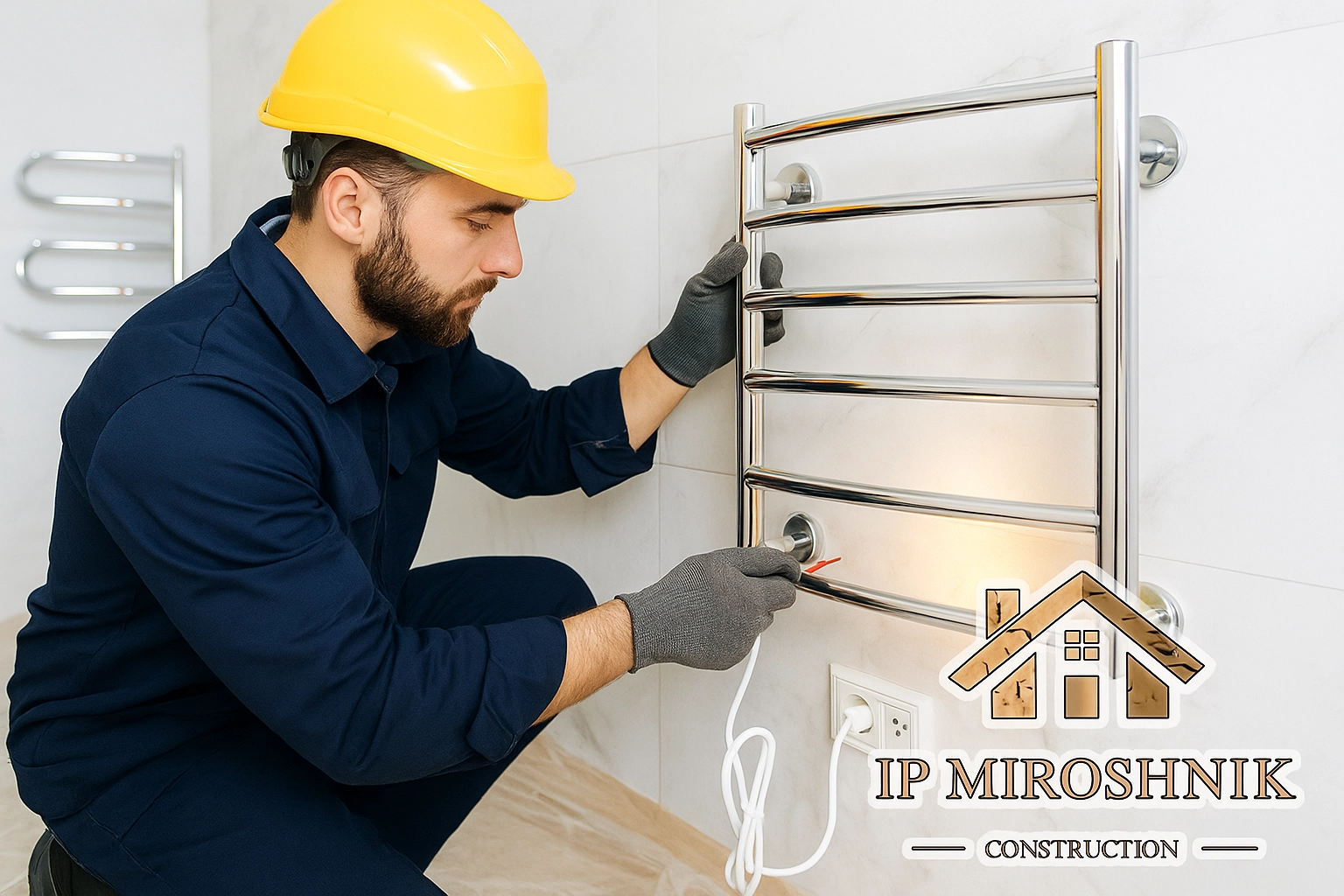 Установка и подключение электрического полотенцесушителя