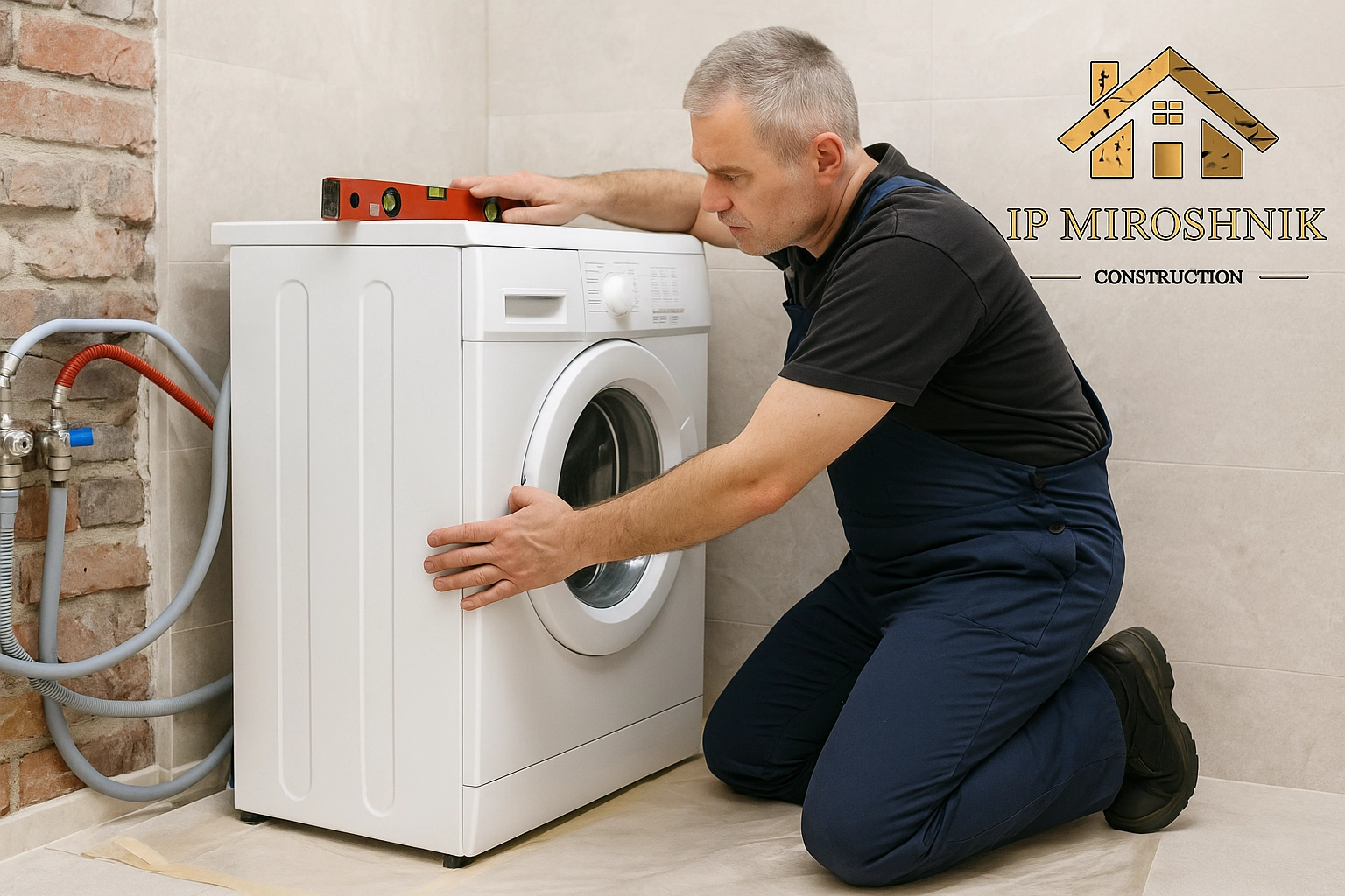 Установка и подключение стиральной машины (без разводки)