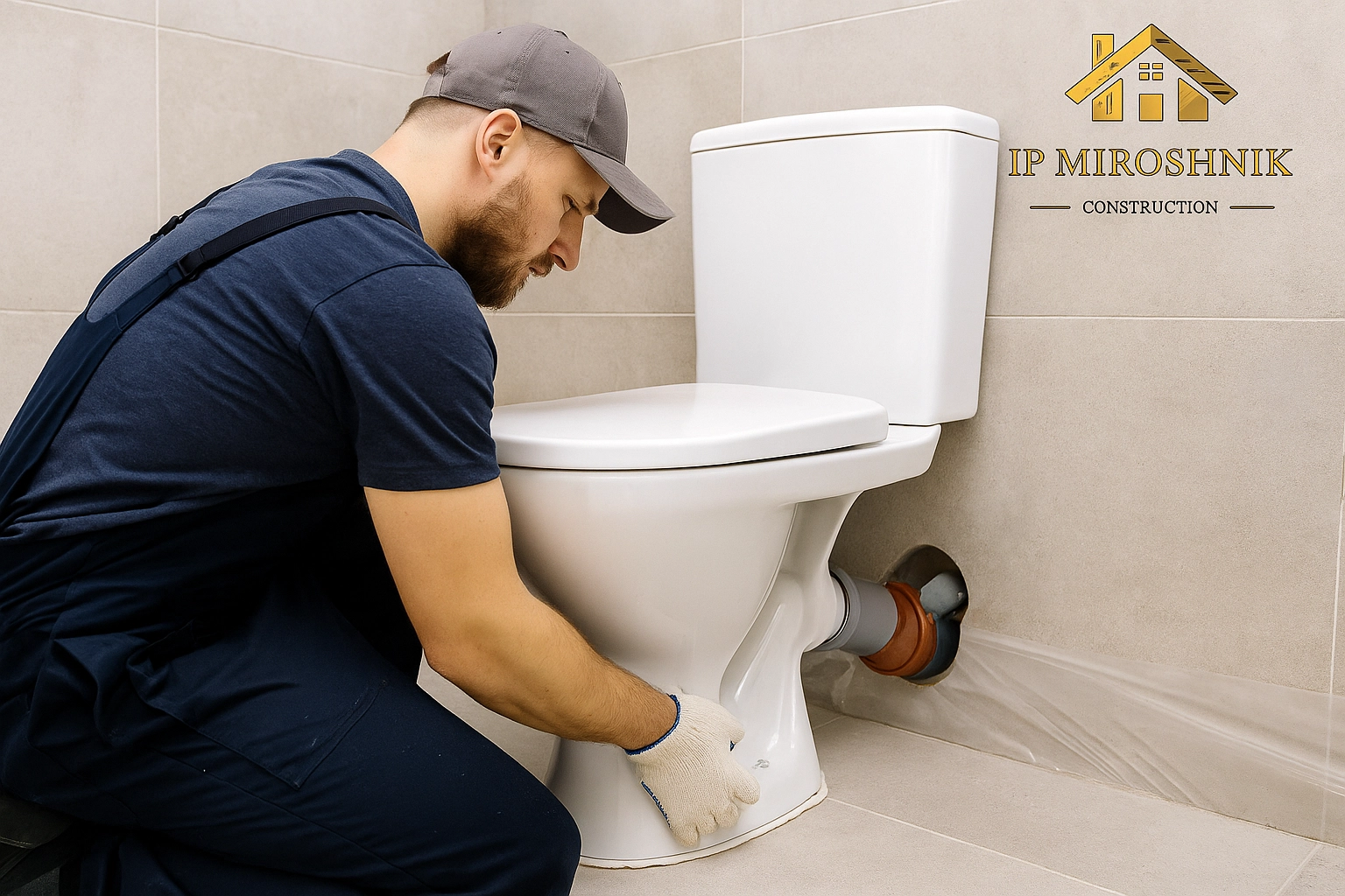 Установка унитаза (без разводки)