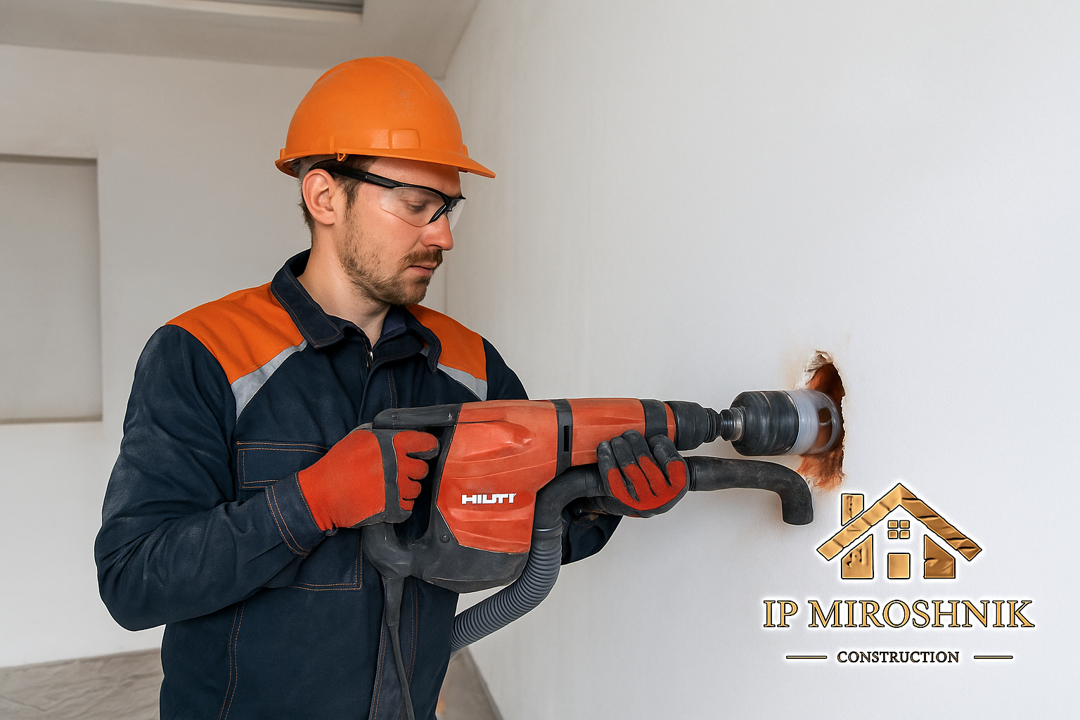 Устройство подрозетников с долблением стены