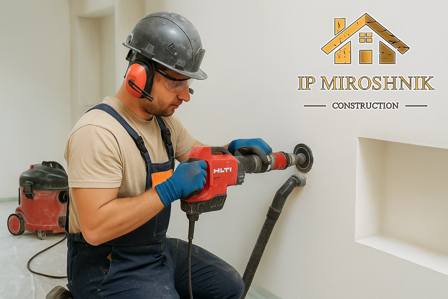 Устройство подрозетников с долблением стены