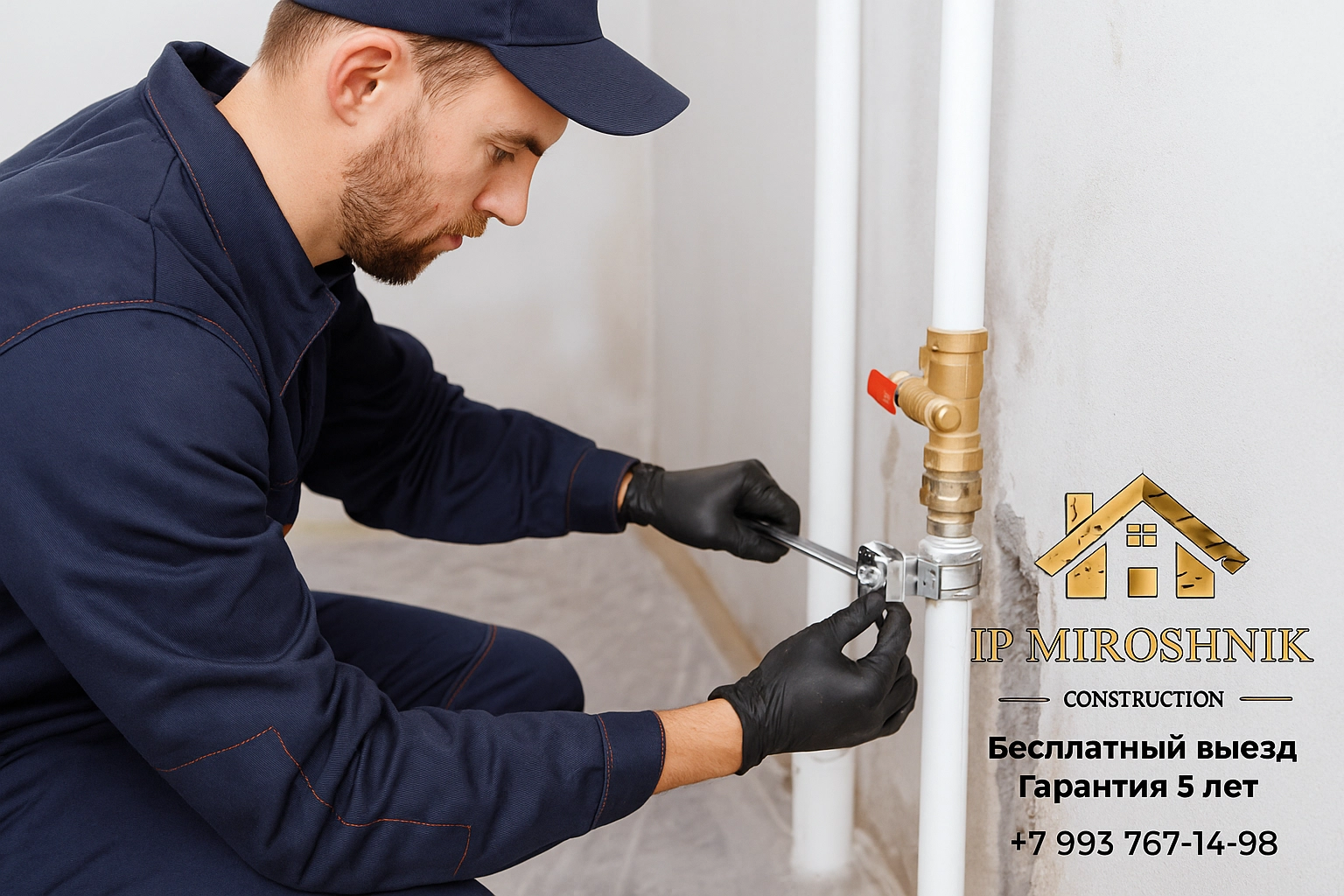 Врезка в водопроводный стояк